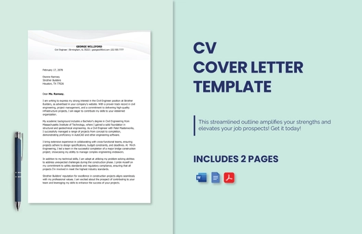 CV Cover Letter Template