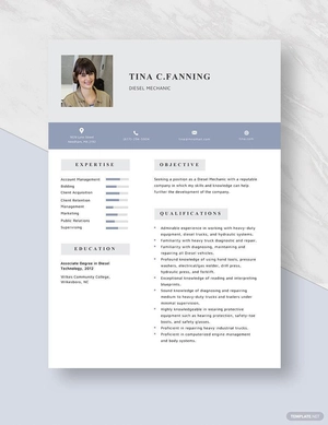 Diesel Mechanic Resume