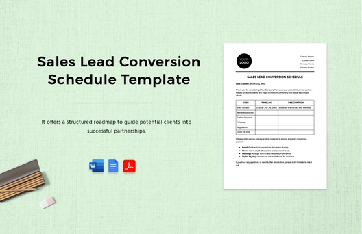Sales Lead Conversion Schedule Template