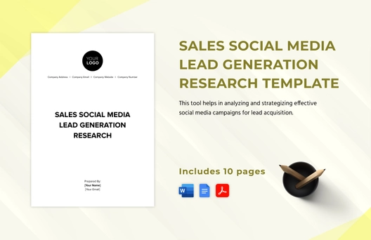 Sales Social Media Lead Generation Research Template