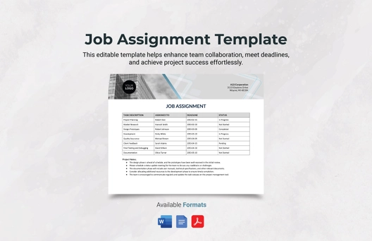 Job Assignment Template