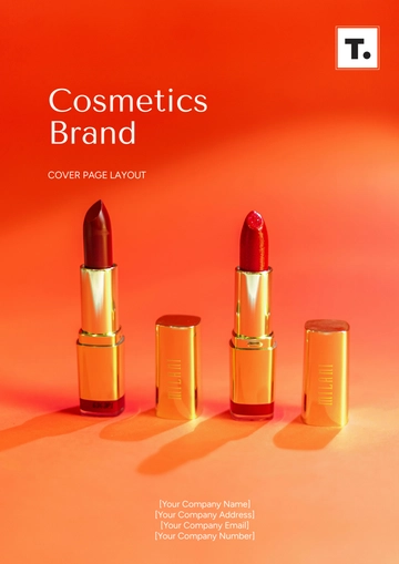 Free Cosmetics Brand Cover Page Layout Template to Edit Online