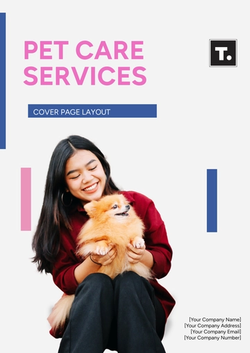 Free Pet Care Services Cover Page Layout Template to Edit Online