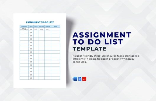 Assignment To-Do List Template