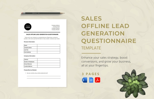 Sales Offline Lead Generation Questionnaire Template