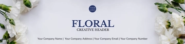 Free Floral Creative Header Template to Edit Online