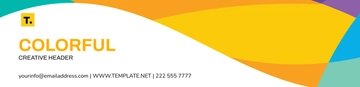 Free Colorful Creative Header Template to Edit Online