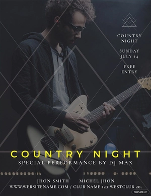 Country Night Flyer Template