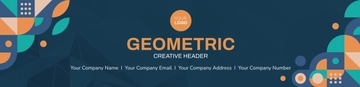 Free Geometric Creative Header Template to Edit Online