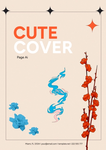 Free Cute Cover Page AI Template to Edit Online