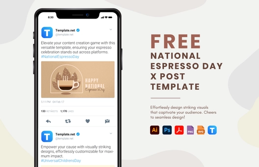 National Espresso Day X Post Template