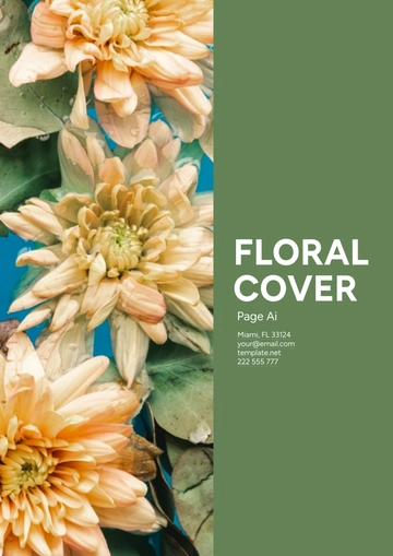 Free Floral Cover Page AI Template to Edit Online