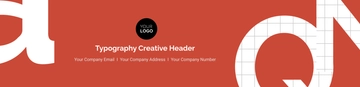 Free Typography Creative Header Template to Edit Online