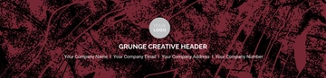 Free Grunge Creative Header Template to Edit Online
