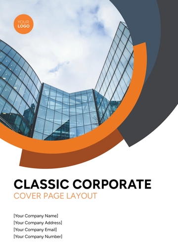 Free Classic Corporate Cover Page Layout Template to Edit Online
