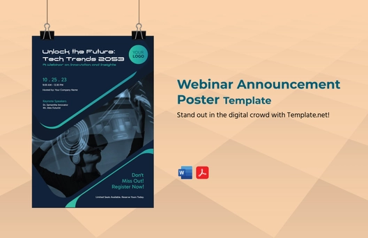 Webinar Announcement Poster Template