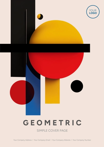 Free Geometric Simple Cover Page Template to Edit Online