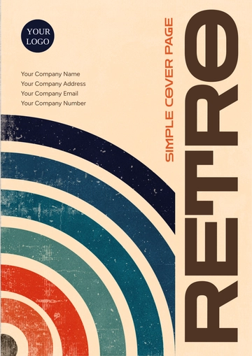 Free Retro Simple Cover Page Template to Edit Online