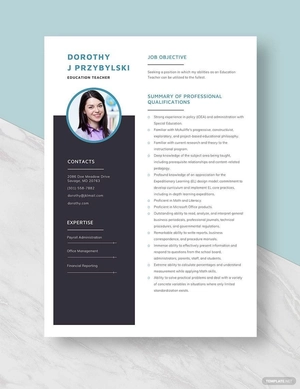 Education Teacher Resume