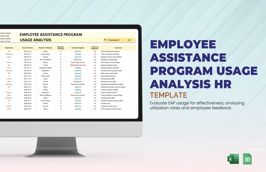 Employee Assistance Program Usage Analysis HR Template