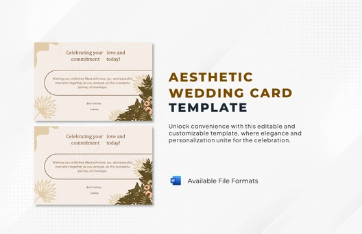 Aesthetic Wedding Card Template