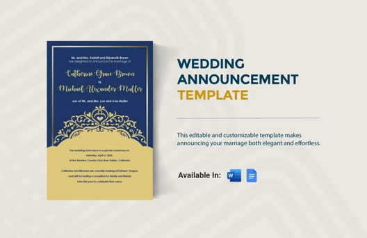 Wedding Announcement Template