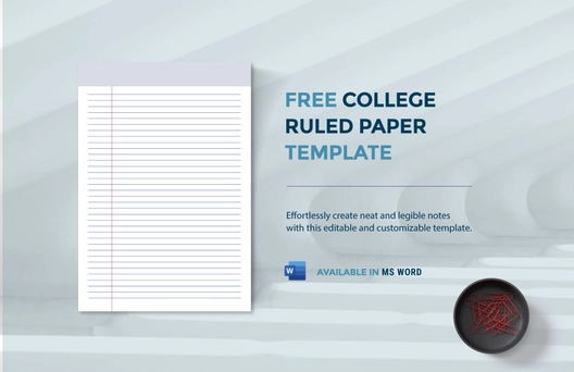 College Ruled Paper Template
