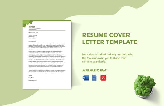 Resume Cover Letter Template