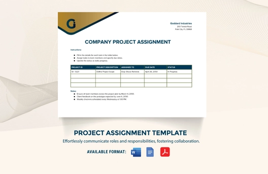 Project Assignment Template
