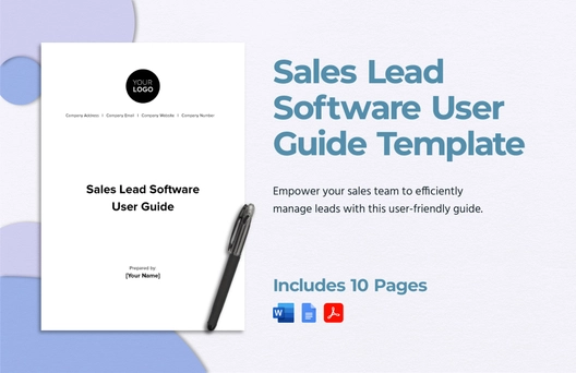 Sales Lead Software User Guide Template