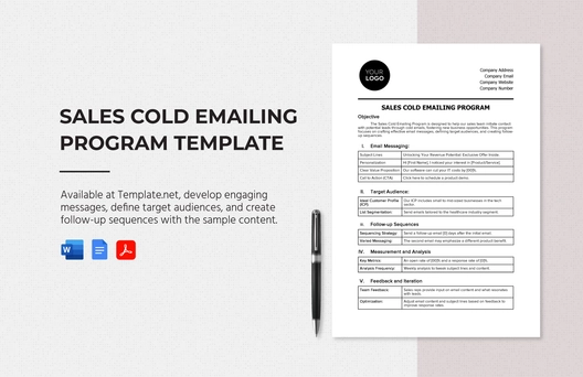 Sales Cold Emailing Program Template