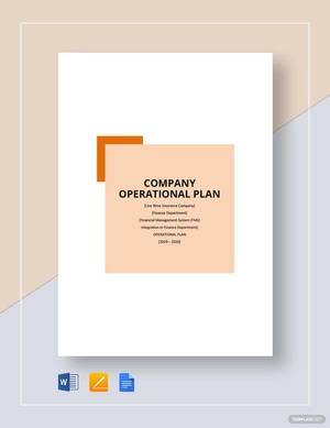 Company Operational Plan
