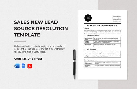 Sales New Lead Source Resolution Template