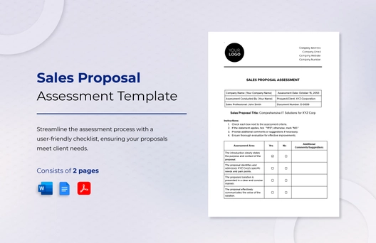 Sales Proposal Assessment Template