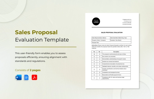 Sales Proposal Evaluation Template