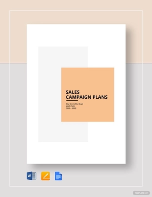 Sales Campaign Plan Template