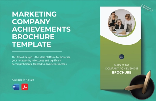Marketing Company Achievements Brochure Template