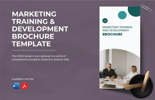 Marketing Training & Development Brochure Template