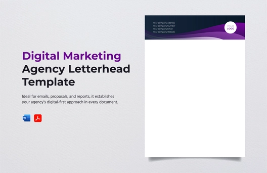Digital Marketing Agency Letterhead Template