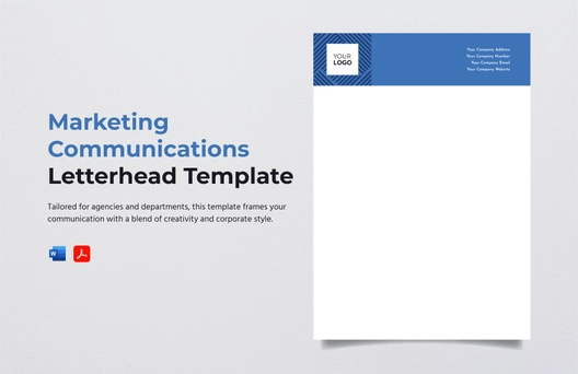 Marketing Communications Letterhead Template