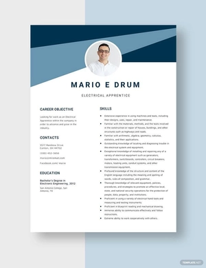 Electrical Apprentice Resume