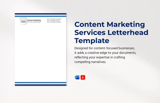 Content Marketing Services Letterhead Template