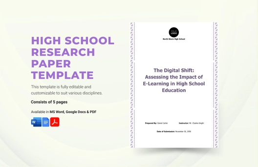 High School Research Paper Template