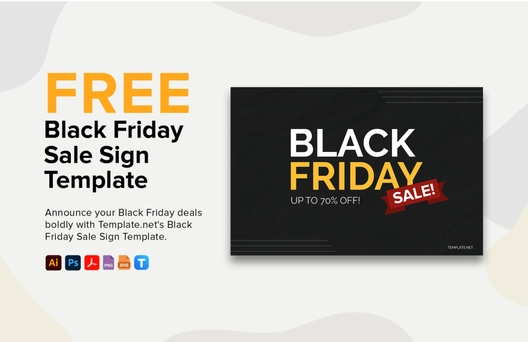 Black Friday Sale Sign Template