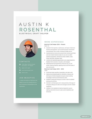 Electrical Craft Helper Resume