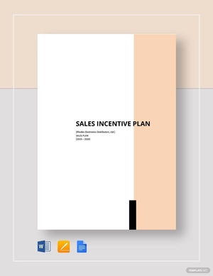 Sales Incentive Plan Template