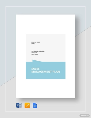 Sales Management Plan Template Sales Management Plan Template