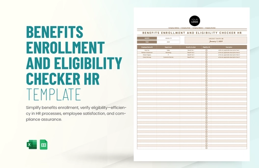 Benefits Enrollment and Eligibility Checker HR Template