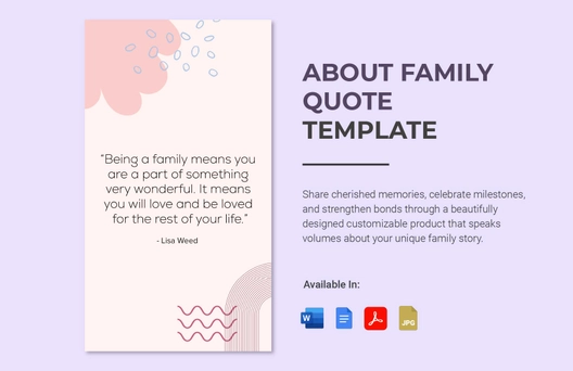 About Family Quote Template