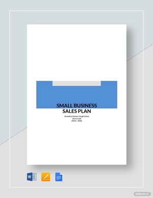 Small Business Sales Plan Template